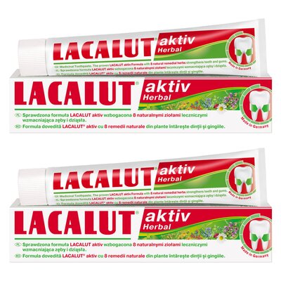 Pasta do zębów LACALUT Active Herbal 75 ml 2 szt.