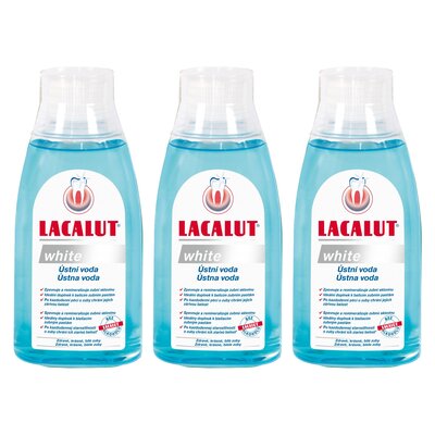 Płyn do płukania jamy ustnej LACALUT White 3 x 300 ml