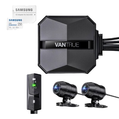 Wideorejestrator VANTRUE F1 Falcon 1 + Karta pamięci SAMSUNG Pro Endurance microSDXC 256GB + Adapter
