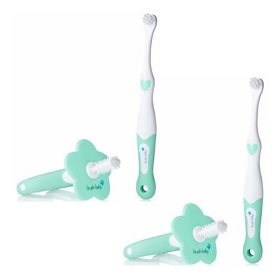 Gryzak BRUSH-BABY (2 sztuki) + Szczoteczka (2 sztuki)