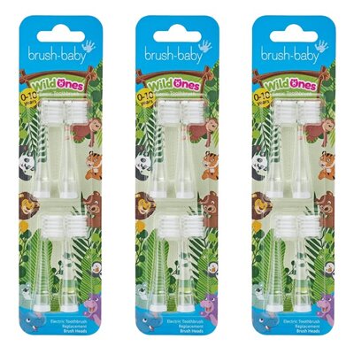 Końcówka szczoteczki BRUSH-BABY WildOnes 0 - 10 lat (12 szt.)