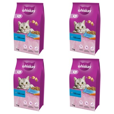 Karma dla kota WHISKAS z Pysznym tuńczykiem 4 x 7 kg