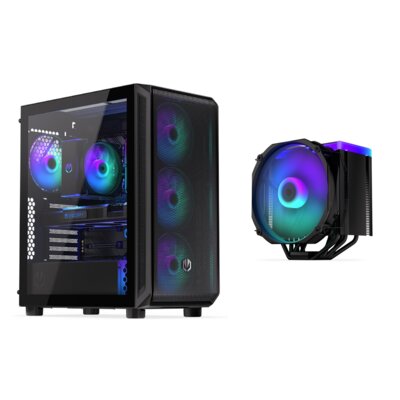 Obudowa ENDORFY Arx 500 ARGB + Chłodzenie CPU ENDORFY Fortis 5 ARGB Czarny