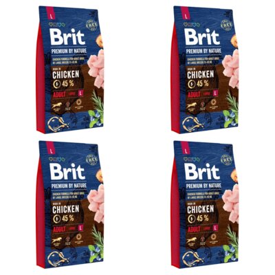 Karma dla psa BRIT Premium By Nature Large Kurczak 4 x 8 kg