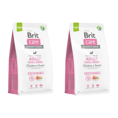 Karma dla psa BRIT Care Adult Small Breed Kurczak i owady 2 x 7 kg