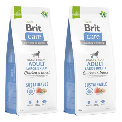 Karma dla psa BRIT Care Adult Large Breed Kurczak i Owady 2 x 12 kg
