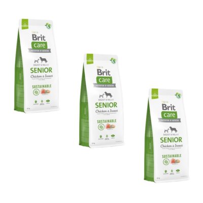 Karma dla psa BRIT CARE Dog Sustainable Senior Kurczak i owady 3 x 12 kg