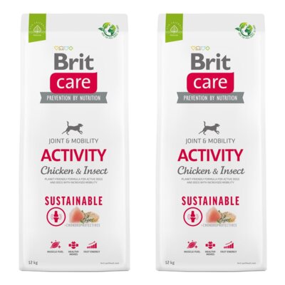 Karma dla psa BRIT CARE Dog Sustainable Activity Kurczak i owady 2 x 12 kg