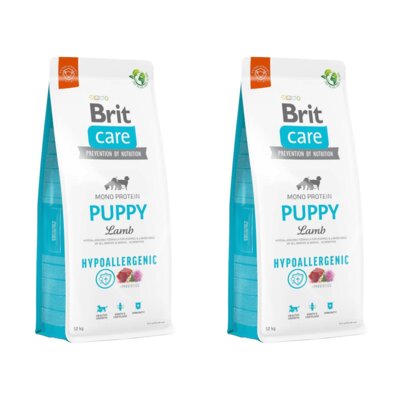 Karma dla psa BRIT Care Hypoallergenic Puppy Jagnięcina z ryżem 2 x 12 kg