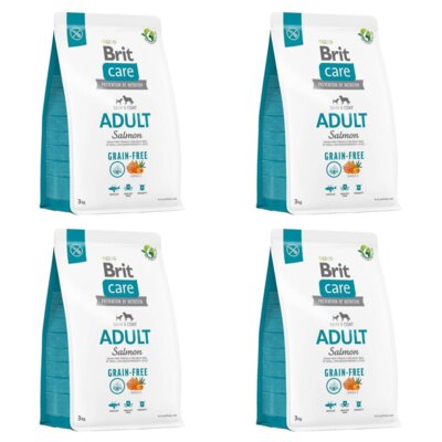 Karma dla psa BRIT Grain-Free Adult Łosoś 4 x 3 kg