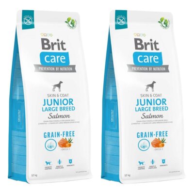 Karma dla psa BRIT Grain-Free Junior Large Łosoś 2 x 12 kg