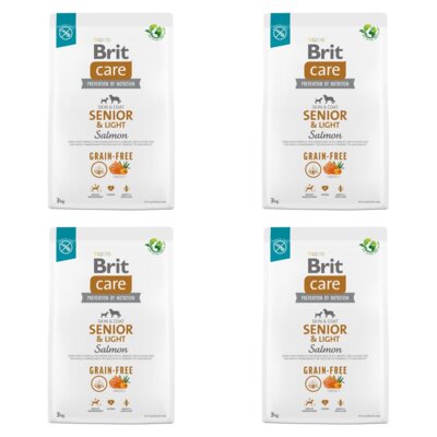 Karma dla psa BRIT Care Dog Grain-Free Senior & Light Łosoś 4 x 3 kg