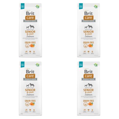 Karma dla psa BRIT Care Dog Grain-Free Senior & Light Salmon Łosoś z ziemniakami 4 x 12 kg