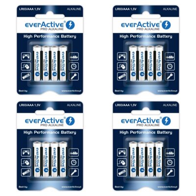 Baterie AAA LR3 EVERACTIVE Pro Alkaline (16 szt.)