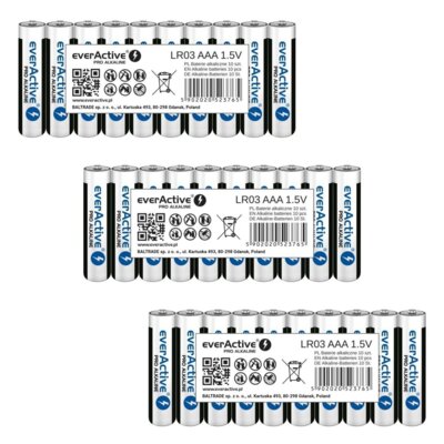 Baterie AAA LR3 EVERACTIVE Pro Alkaline (30 szt.)
