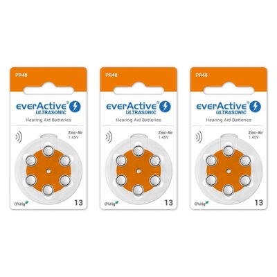 Baterie PR48 EVERACTIVE Ultrasonic 13 (18 szt.)