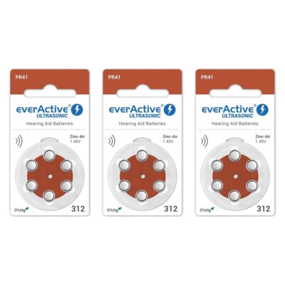 Baterie PR41 EVERACTIVE Ultrasonic 312 (18 szt.)
