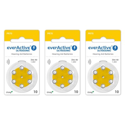 Baterie PR70 EVERACTIVE Ultrasonic 10 (18 szt.)