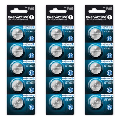 Baterie CR2032 EVERACTIVE Lithium (15 szt.)