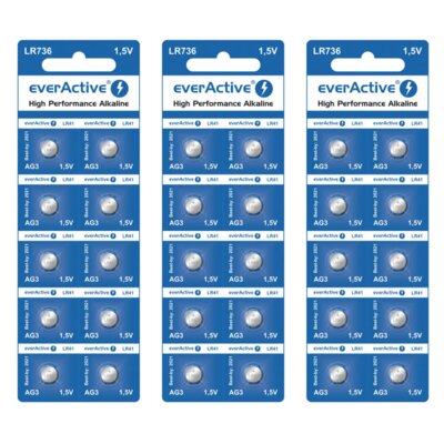 Baterie G3 LR41 EVERACTIVE (30 szt.)