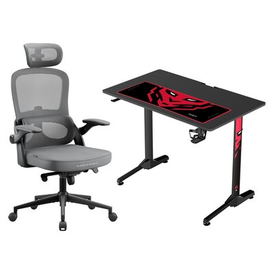 Biurko DIABLO CHAIRS X-MATE 1000 + Fotel DIABLO CHAIRS V-Light Szary