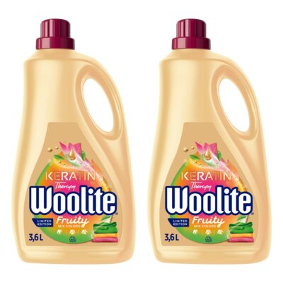 Płyn do prania WOOLITE Keratin Therapy Fruity 2 x 3600 ml do kolorowych tkanin z keratyną