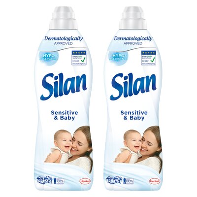 Płyn do płukania SILAN Sensitive and Baby 2 x 880 ml