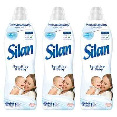 Płyn do płukania SILAN Sensitive and Baby 3 x 880 ml
