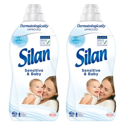 Płyn do płukania SILAN Sensitive and Baby 2 x 1100 ml
