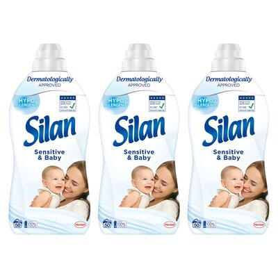 Płyn do płukania SILAN Sensitive and Baby 3 x 1100 ml