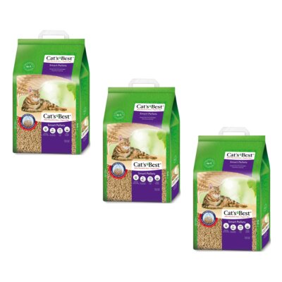 Żwirek dla kota CATS BEST Smart Pellets 3 x 20 L