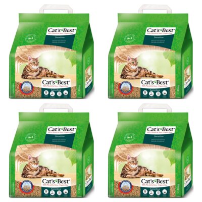 Żwirek dla kota CATS BEST Sensitive 4 x 8 L