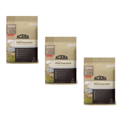 Karma dla psa ACANA Free-Run Duck Kaczka z dynią 3 x 6 kg
