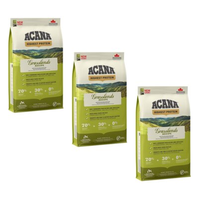 Karma dla psa ACANA Grasslands Dog Mięsny 3 x 11.4 kg