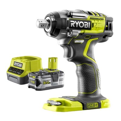Klucz udarowy RYOBI R18IW7-0 + Akumulator RYOBI RC18120-150 5Ah 18V + Ładowarka