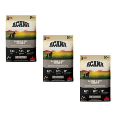 Karma dla psa ACANA Heritage Adult Light & Fit Dog Kurczak 3 x 6 kg