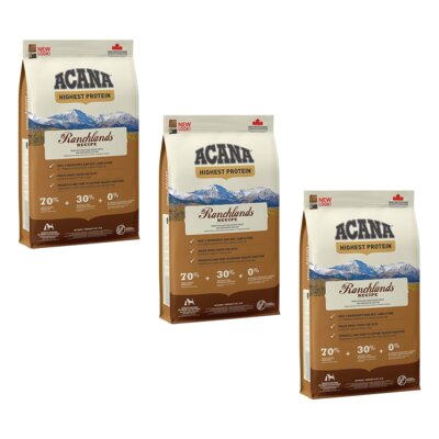 Karma dla psa ACANA Ranchlands Dog 3 x 11.4 kg