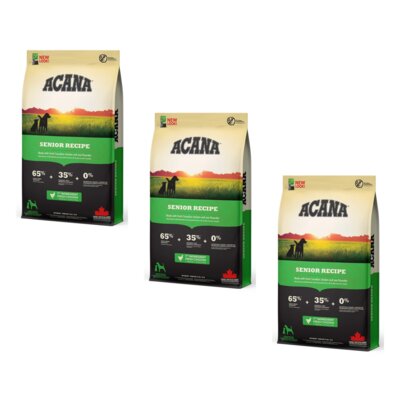 Karma dla psa ACANA Senior Dog Drób z jajkami i rybą 3 x 11.4 kg