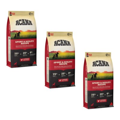 Karma dla psa ACANA Sport & Agility Drób z jajkami i rybą 3 x 17 kg