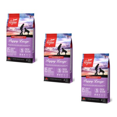 Karma dla psa ORIJEN Puppy Large Kurczak z indykiem i rybami 3 x 11.4 kg