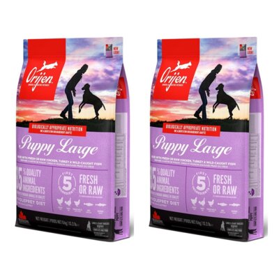 Karma dla psa ORIJEN Puppy Large Kurczak z indykiem i rybami 2 x 6 kg