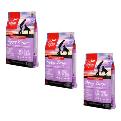 Karma dla psa ORIJEN Puppy Large Kurczak z indykiem i rybami 3 x 6 kg