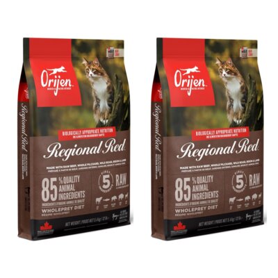 Karma dla kota ORIJEN Regional Red Jagnięcina z wieprzowiną i wołowiną 2 x 5.4 kg
