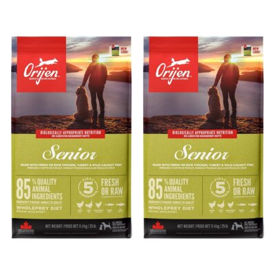 Karma dla psa ORIJEN Senior Kurczak z indykiem i rybami 2 x 11.4 kg