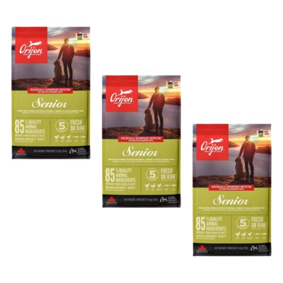 Karma dla psa ORIJEN Senior Kurczak z indykiem i rybami 3 x 11.4 kg