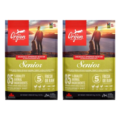 Karma dla psa ORIJEN Senior Kurczak z indykiem i rybami 2 x 6 kg