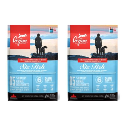 Karma dla psa ORIJEN Six Fish Ryba 2 x 6 kg