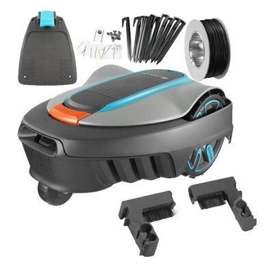 Robot koszący GARDENA Sileno City 250 15001-32 + Szczotki do kół GARDENA 4030-20