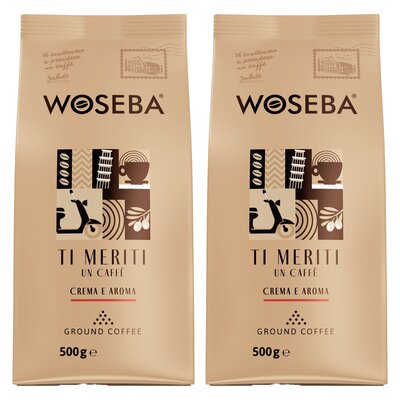Kawa mielona WOSEBA Ti Meriti Un Caffe Crema e Aroma 2 x 0.5 kg