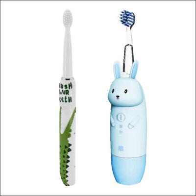 Szczoteczka soniczna INNOGIO Gio Crocodile Biały + Szczoteczka soniczna INNOGIO Giorabbit GIO-455 Niebieski